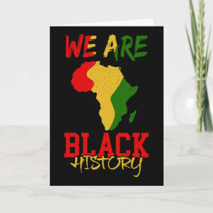 Cartão Somos o Mês da História Negra Mapa da África Afro-