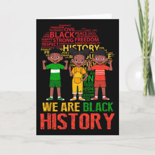 Cartão Somos o Mês da História Negra Meninos e Meninas Af