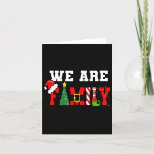 Cartão Somos Pijamas De Natal Familiares Correspondendo A
