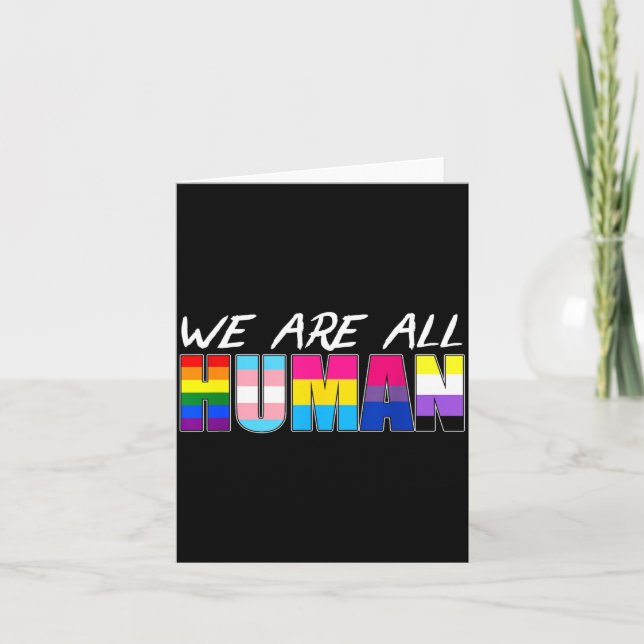 Cartão Somos Todos Humanos Lgbt (Frente)