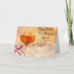 CARTÃO SON 21ST BIRTHDAY CARD