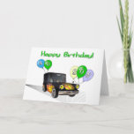 Cartão Son 40th Birthday<br><div class="desc">Wish a special son a happy 40th birthday with this antique car themed card.</div>