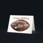 Cartão Son Birthday Grunge Grande Futebol para Fã Esporti<br><div class="desc">A carta apresenta um design ousado, ao estilo grunge, perfeito para um filho apaixonado pelo esporte. O cobrir mostra um gráfico de futebol marcante com detalhes angustiados, captando o entusiasmo e a robustez do jogo. O olhar dinâmico da carta certamente ressoará com qualquer jovem fã de esportes, fazer-a uma escolha...</div>