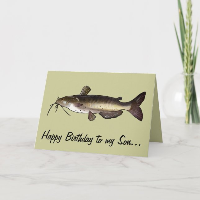 Cartão Son Happy Birthday: Peixe-Pássaro (Frente)