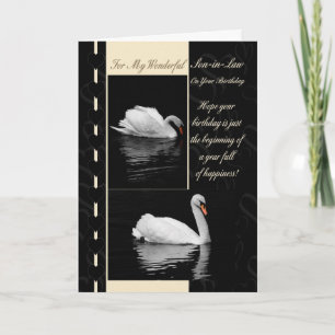 Cartão Son-in-Law Birthday Card Swans