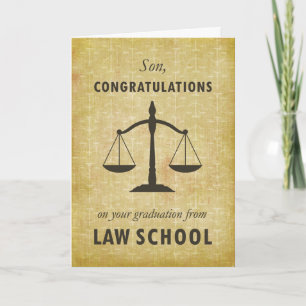 Cartão Son, Law School Graduation Congratulations Sc