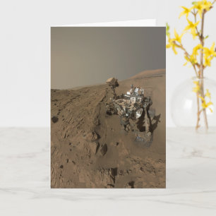 Cartão Sondagem Mars Curiosity Paisagem Marciana Vermelha
