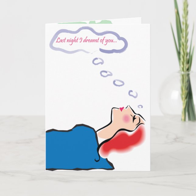 Cartão Sonhando - Obter Saudações Curvas (Frente)