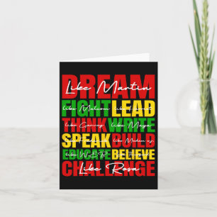 Cartão Sonhe o Mês da História Negra Juneteenth Afro-Amer