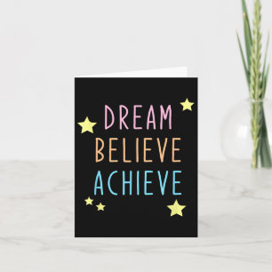 Cartão Sonho Acredite Colorido Motivação Inspire Positivo