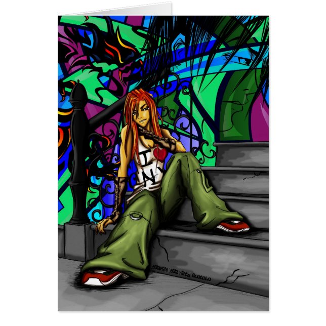 Cartão "Sonho cobrir do dragão" (Frente)