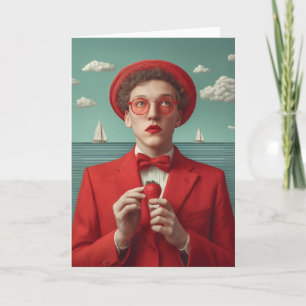 Cartão Sonho de Morango em Vermelho
