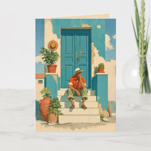 Cartão Sonho de Porta Azul Mediterrâneo