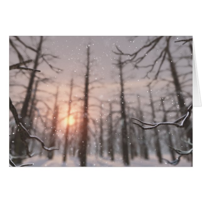 Cartão Sonho de uma Noite de Inverno (Frente Horizontal)