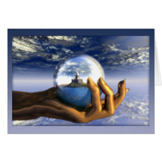 Cartão Sonho em uma mão