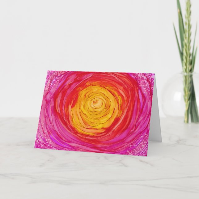 Cartão "Sonho fúcsia" - todo o cumprimento da ocasião (Frente)