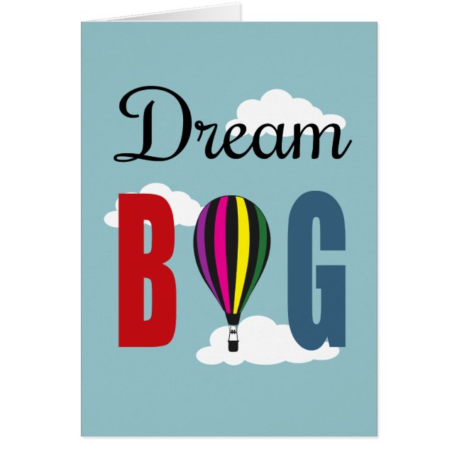 Cartão Sonho grande (Frente)