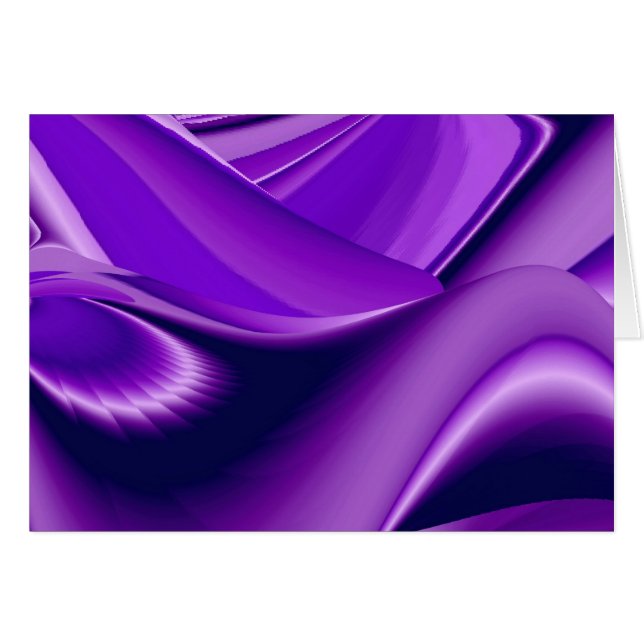 Cartão Sonho Roxo, Abstrato Fantasy Arte Arco-Íris (Frente Horizontal)