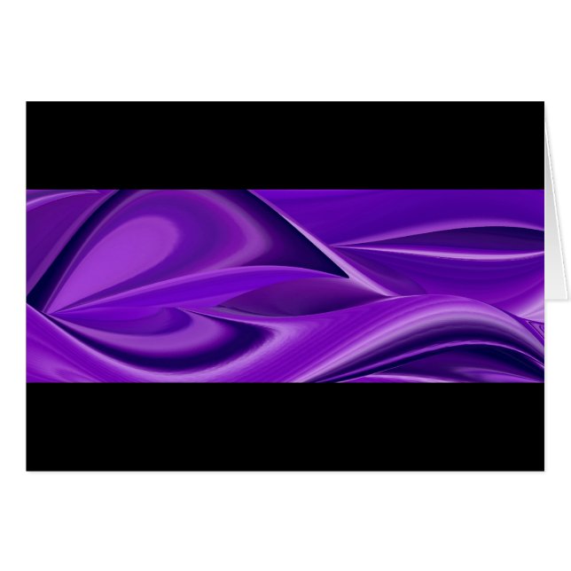 Cartão Sonho Roxo, Abstrato Fantasy Arte Arco-Íris (Frente Horizontal)