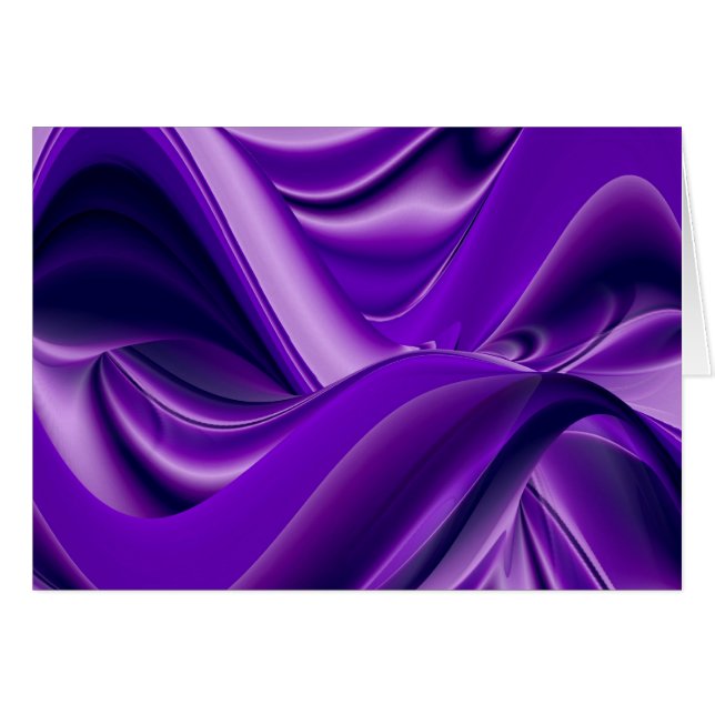 Cartão Sonho Roxo, Abstrato Fantasy Arte Arco-Íris (Frente Horizontal)