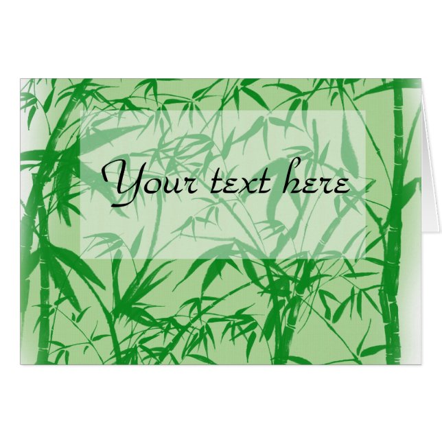 Cartão Sonhos de bambu (Frente Horizontal)