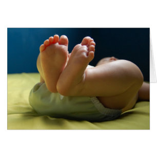 Cartão Sonhos dos pés do bebê