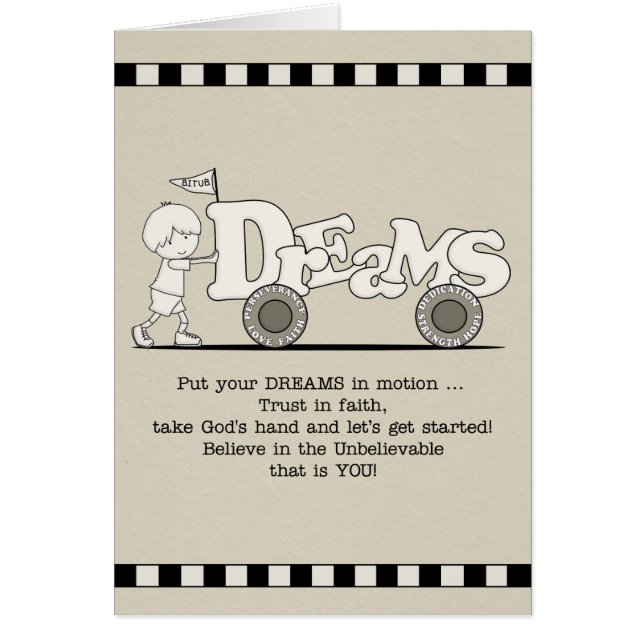 Cartão Sonhos no movimento (Frente)