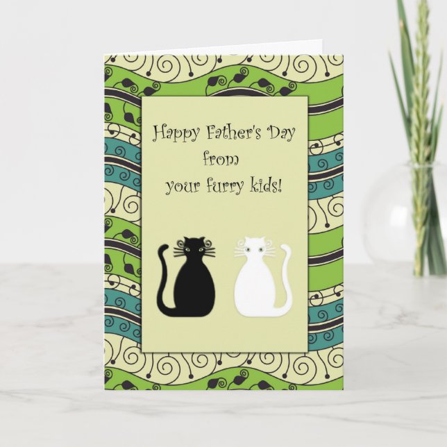 Cartão .::SonhosLua:. Felizes Gatos de Dia de os pais (Frente)