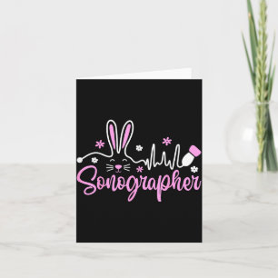 Cartão Sonografista Bunny Páscoa Sonografia Ultrassom