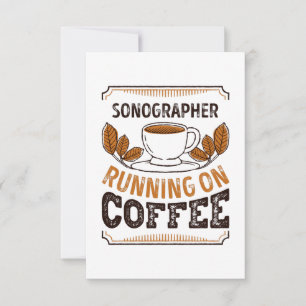 Cartão Sonógrafo correndo em Cafeine Gift