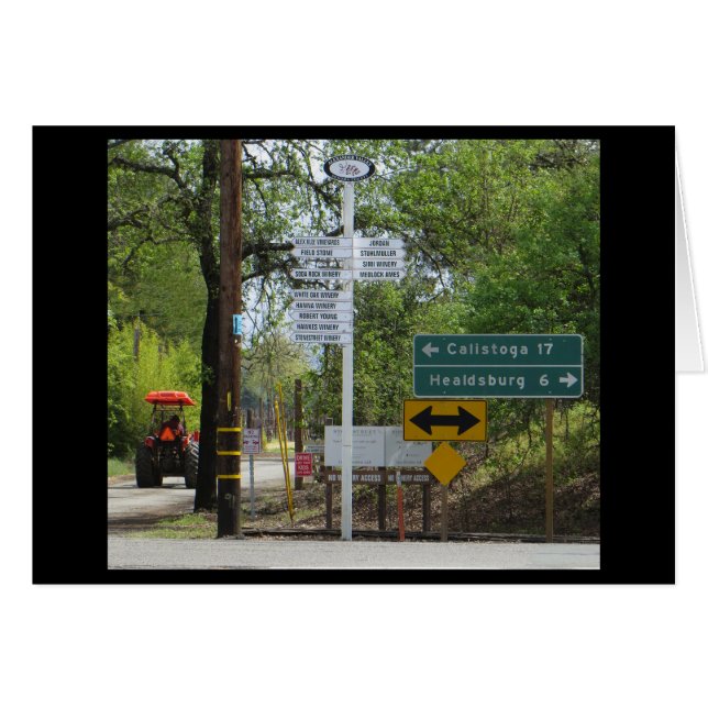 Cartão Sonoma região vinícola abril de 2018 (Frente Horizontal)