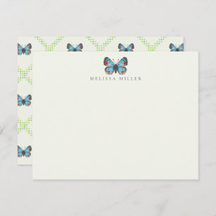 Cartão Sonoran Blue Butterfly Flat Note