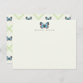 Cartão Sonoran Blue Butterfly Flat Note