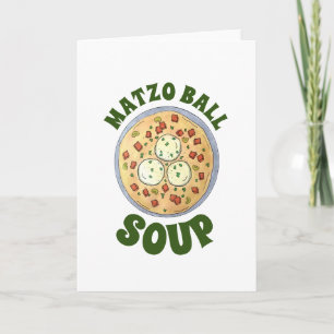 Cartão Sopa de Bolinho de Matzo Matzah Cozinha Judaica Pá