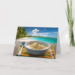 Cartão Sopa De Noodle De Frango Consegue Ficar Bem