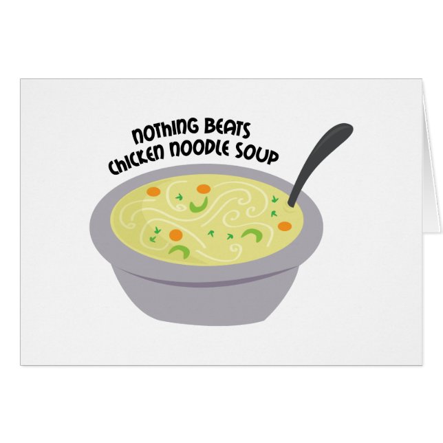 Cartão Sopa de Noodles de Galinha (Frente Horizontal)