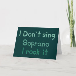 Cartão Soprano Rock It Greeting Card
