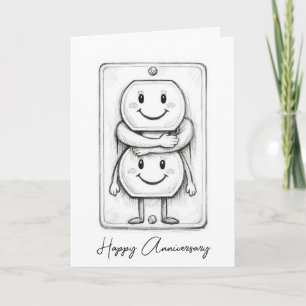 Cartão Soquete Elétrico de Aniversário de Casamento