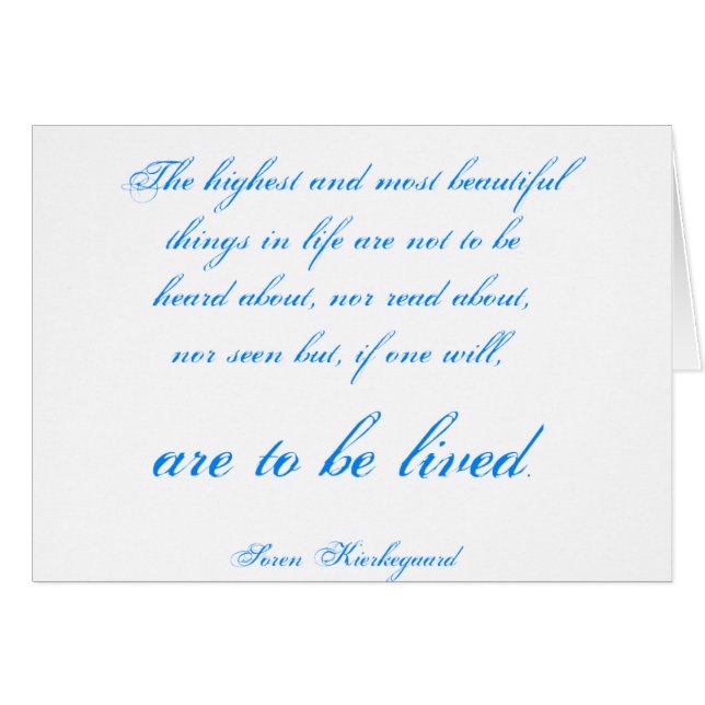 Cartão Soren Kierkegaard (Frente Horizontal)
