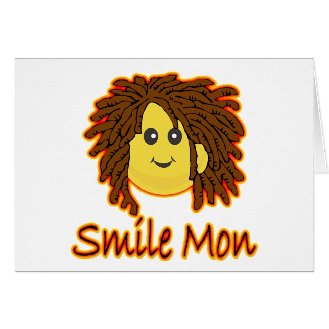 Cartão Sorria Mon Fire Rasta Face (Frente Horizontal)