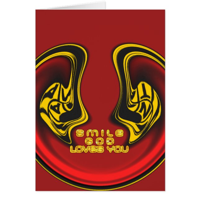 Cartão Sorria Que Deus Te Ama Uma Belíssima Citação De Te (Frente)