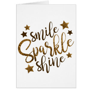 Cartão Sorria, Sparkle, brilha