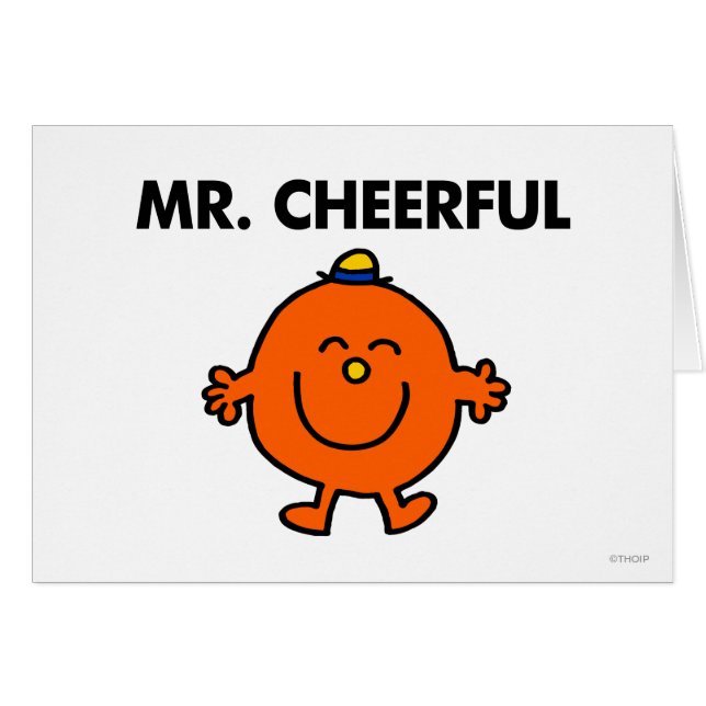 Cartão Sorrindo Sr. Cheerful (Frente Horizontal)