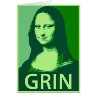 Cartão Sorrir forçadamente de Mona Lisa