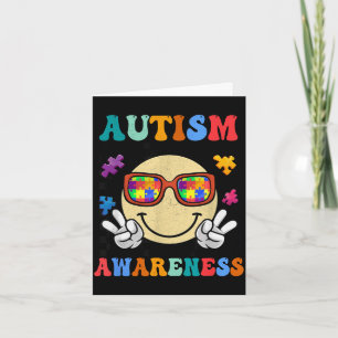 Cartão Sorriso de aceitação e conscientização do autismo 