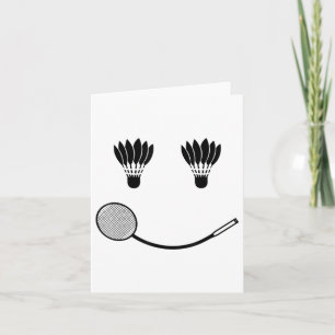 Cartão Sorriso de Badminton Equipe Jogador Treinador