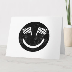 Cartão Sorriso de corrida para Race Car Party