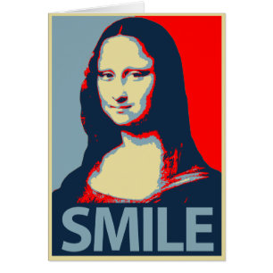 Cartão Sorriso de Mona Lisa