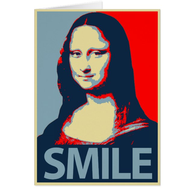 Cartão Sorriso de Mona Lisa (Frente)