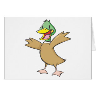 Cartão Sorriso feliz do pato do pato selvagem